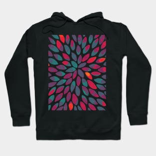 Watercolor brush strokes - teal and orange Hoodie